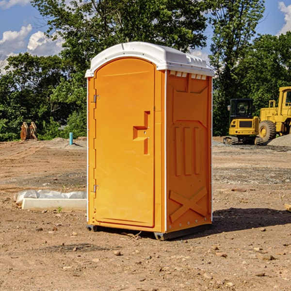 how often are the porta potties cleaned and serviced during a rental period in Gilmore MD